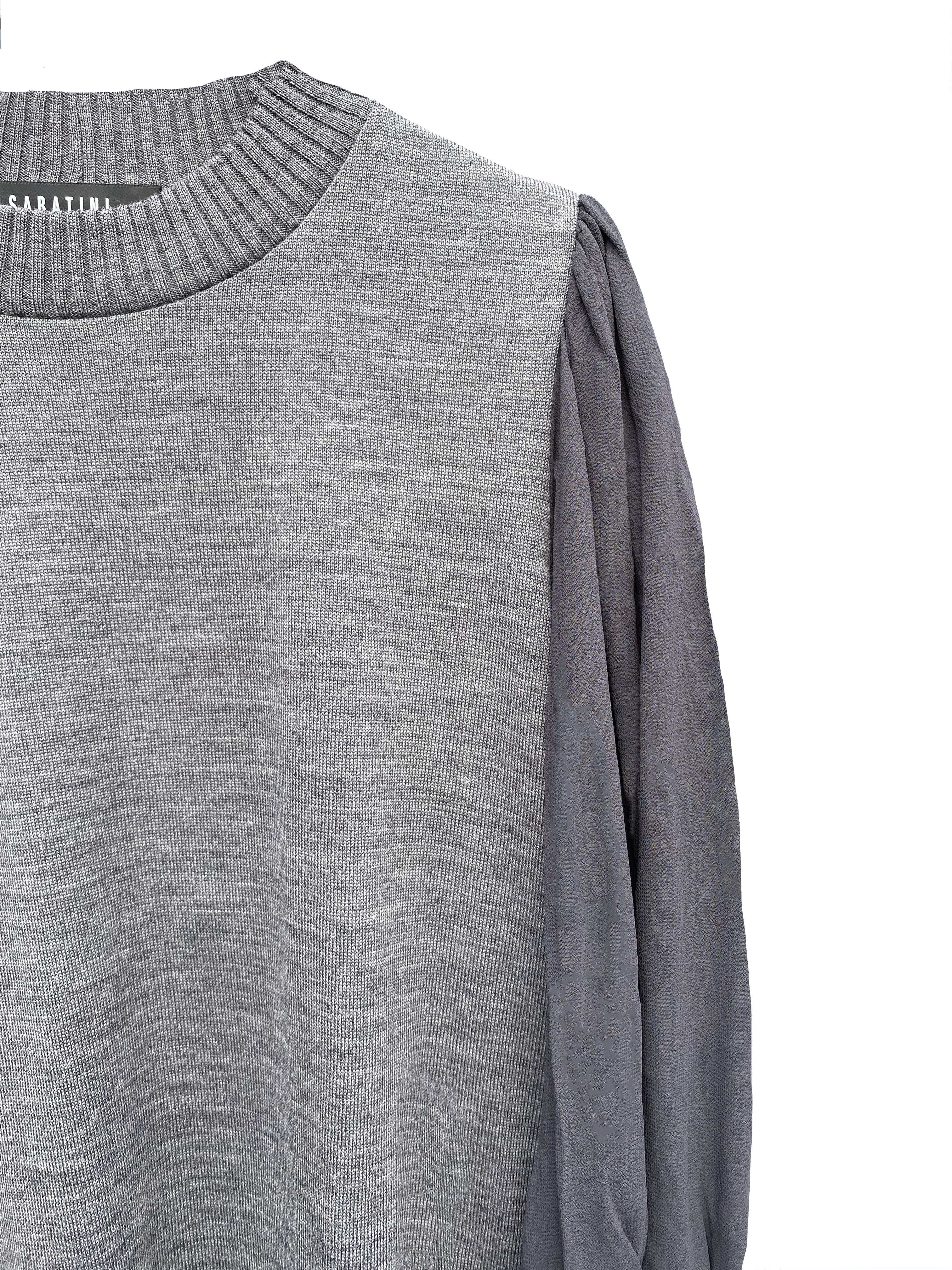 Sheer Puff Sleeve Knit Top (New colourways)