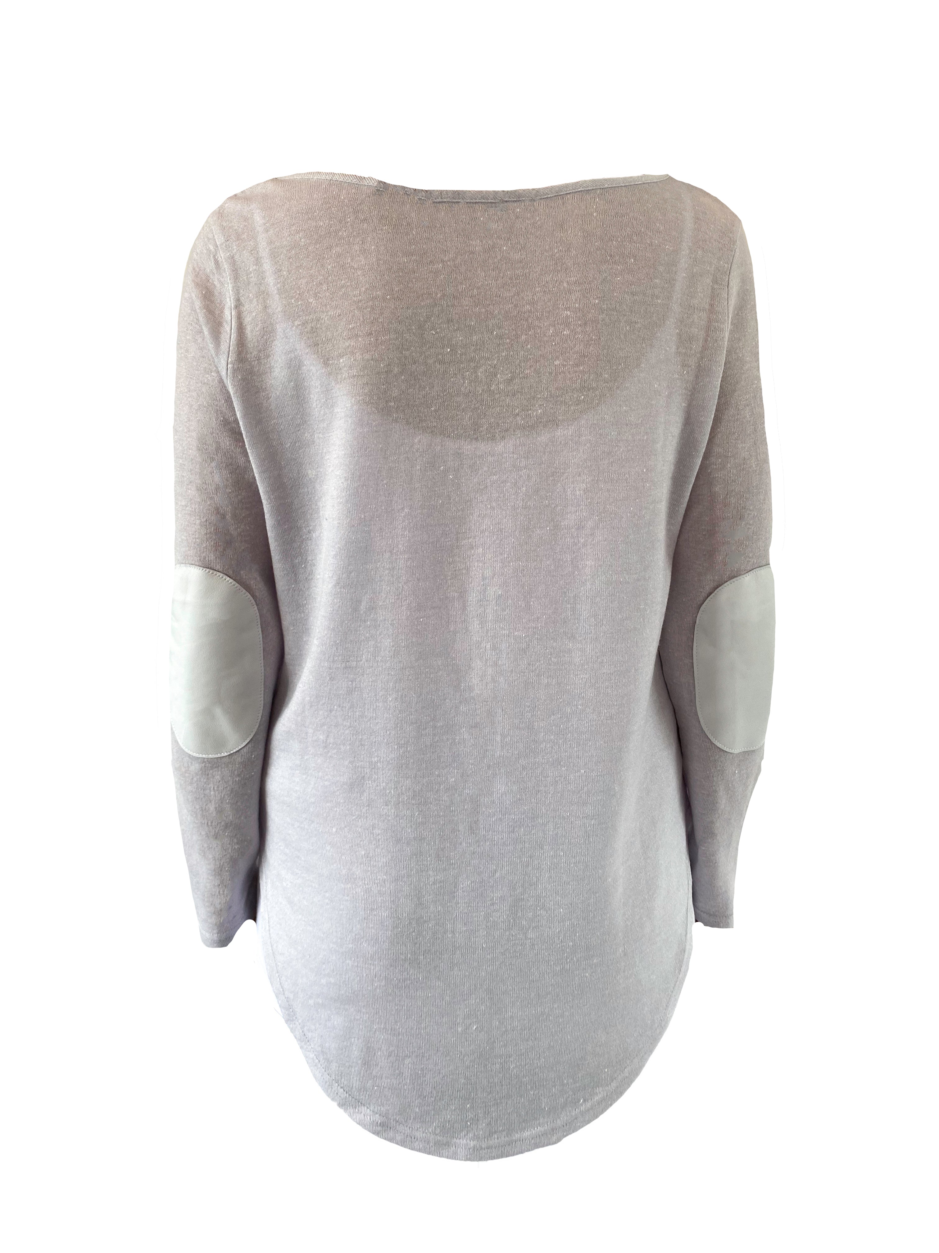 Top with Leather Elbow Patches
