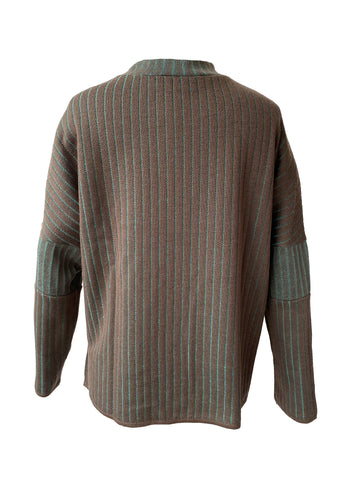 Knit Jumper with Zip Sleeve Detail