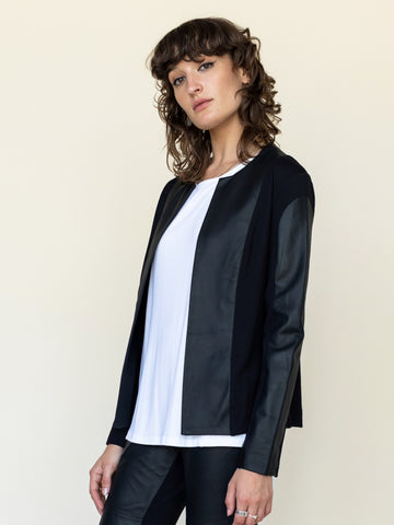 Leather and Ponti Jacket