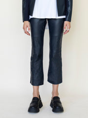 Bootcut Leather Front Paneled Pants