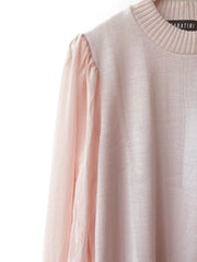 Sheer Puff Sleeve Knit Top (New colourways)